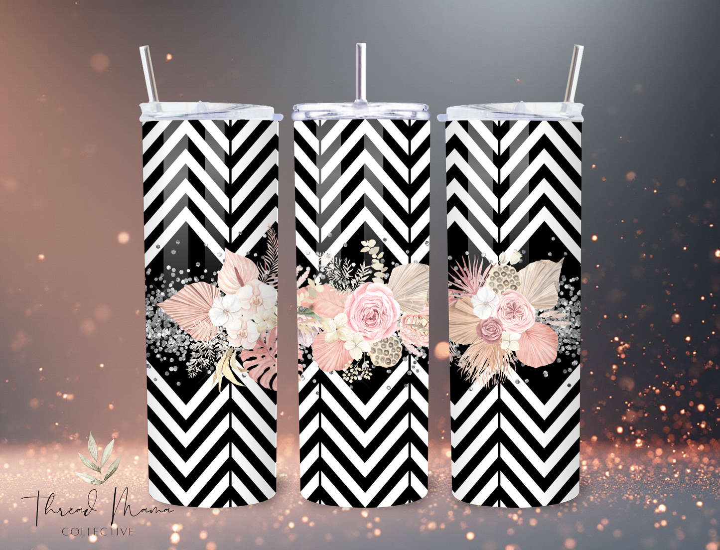 Blush Floral Valentine's 20oz Tumbler