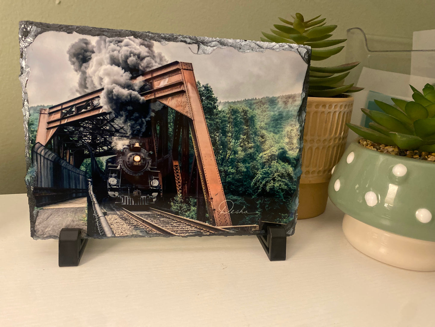 'The 425 in the Lehigh Gorge' Slate Collectible