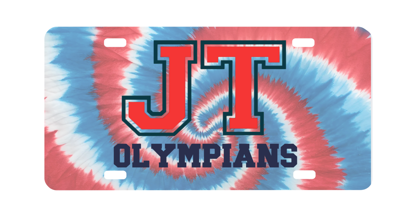 Tie Dye JT License Plate