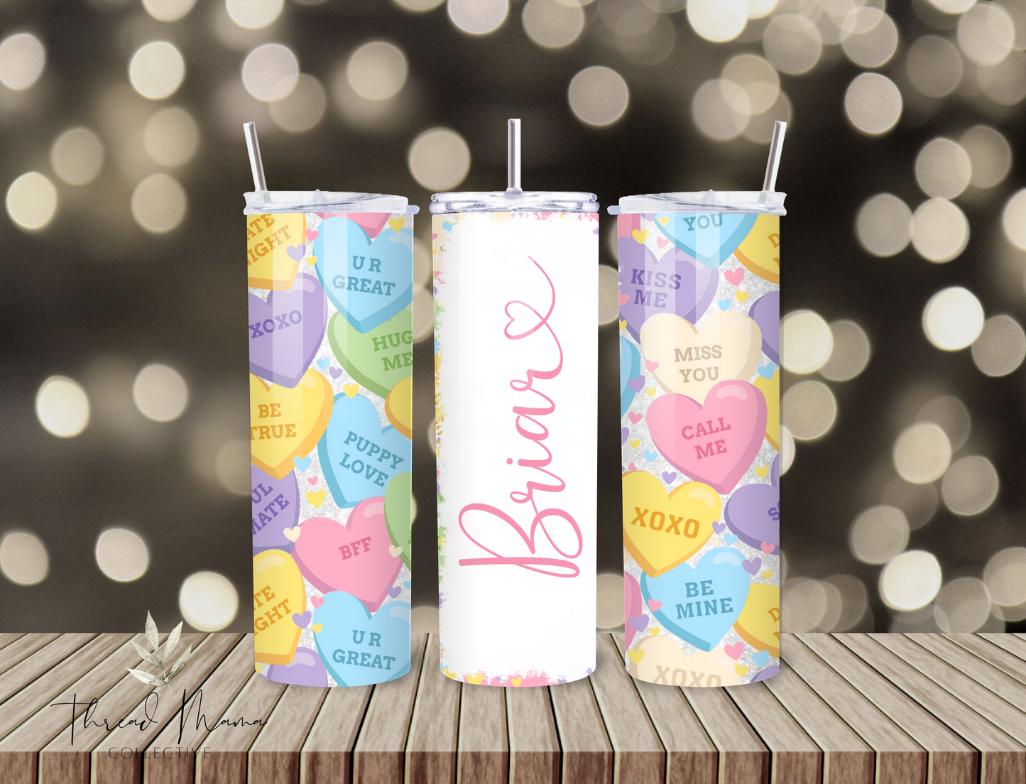 Custom Candy Hearts 20oz Tumbler