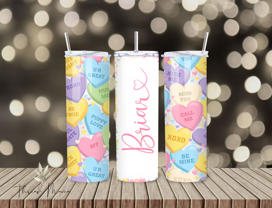 Custom Candy Hearts 20oz Tumbler