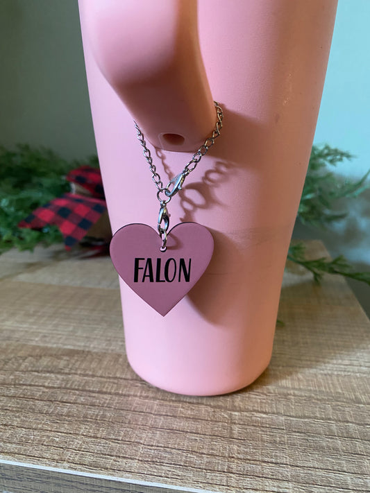 Candy Heart Tumbler Charms