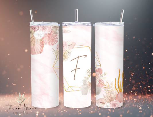 Botanical Sweetheart Initial 20oz Tumbler