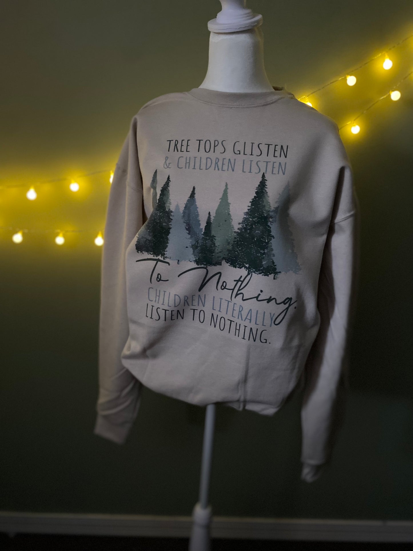 Tree Tops Glisten Crewneck Sweatshirt
