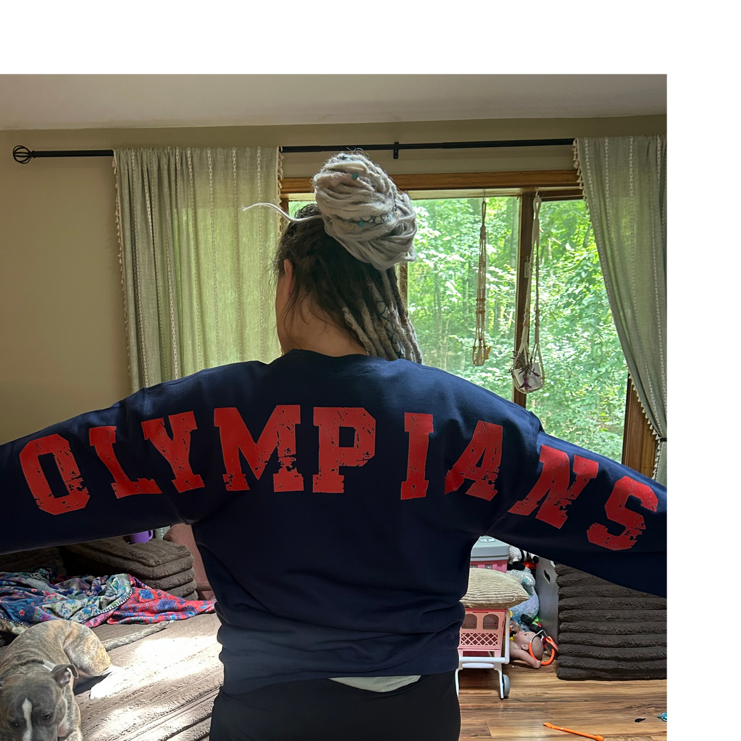 Oversized Lettering Crewneck Sweatshirt