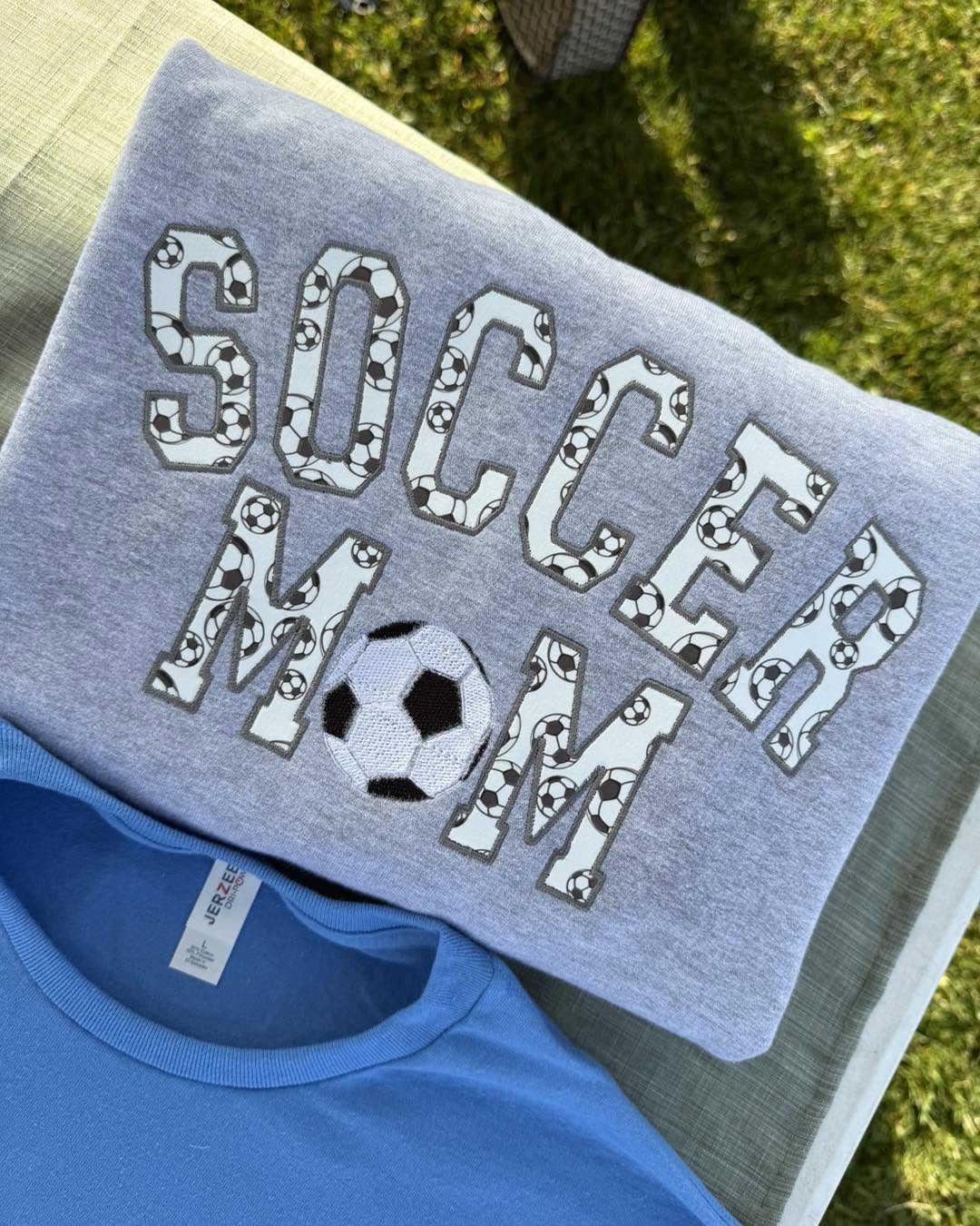Soccer Mom Appliqué Crewneck Sweatshirt