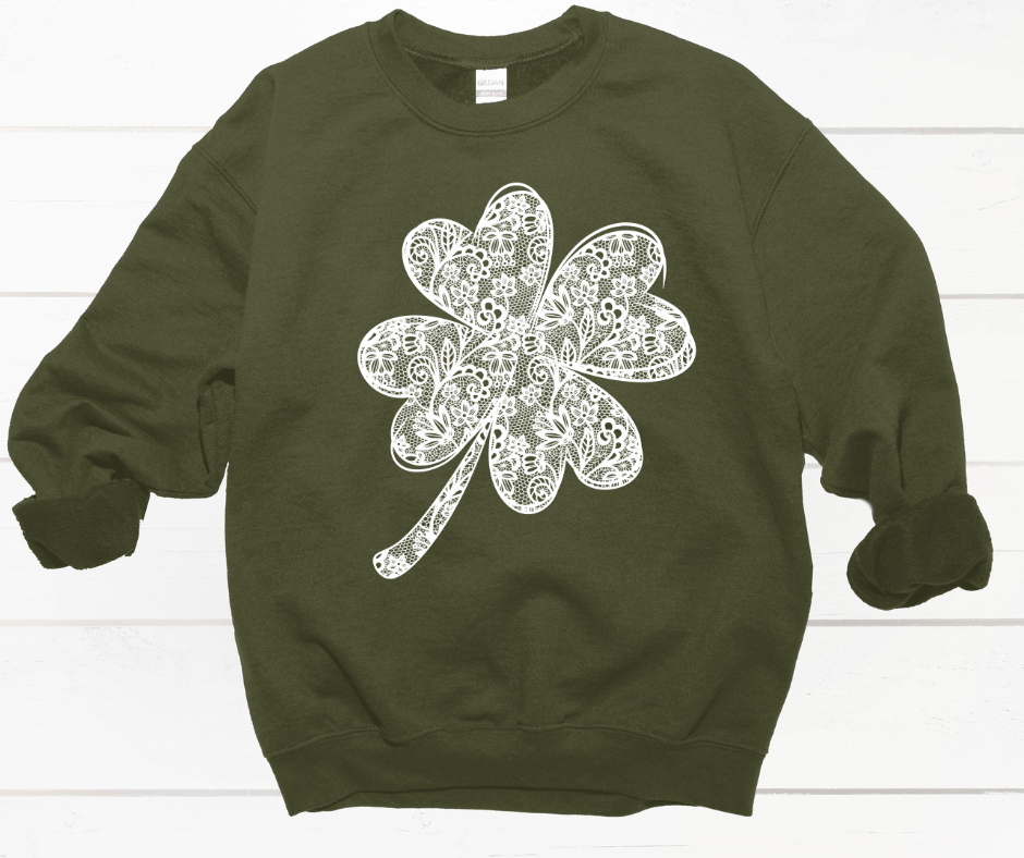 Lace Shamrock Crewneck