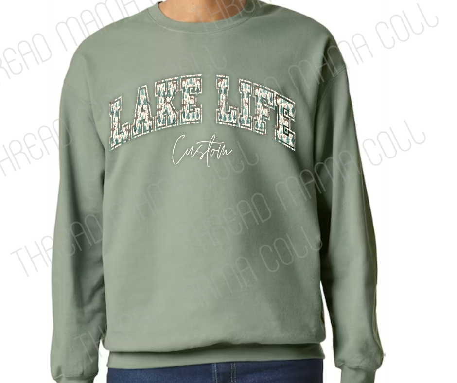Lake Life Custom Crewneck Sweatshirt