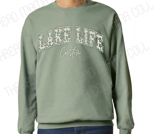 Lake Life Custom Crewneck Sweatshirt