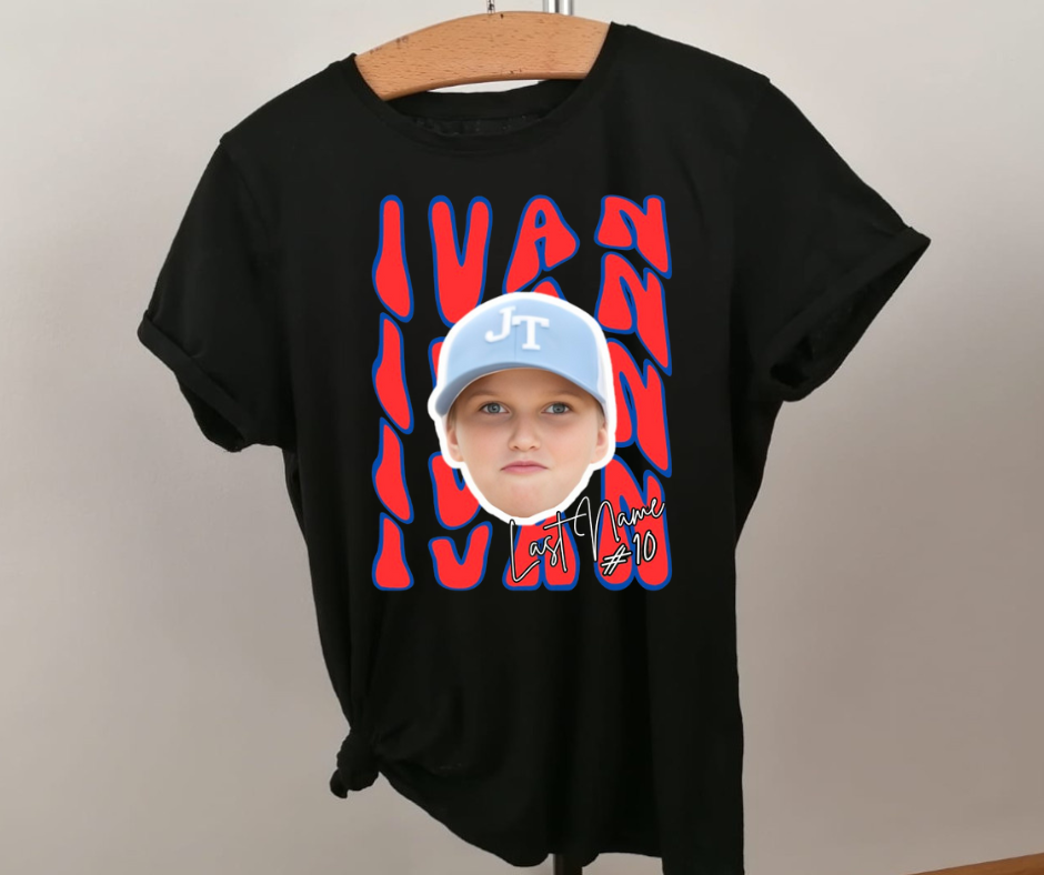 Baseball Face Custom Player Tee