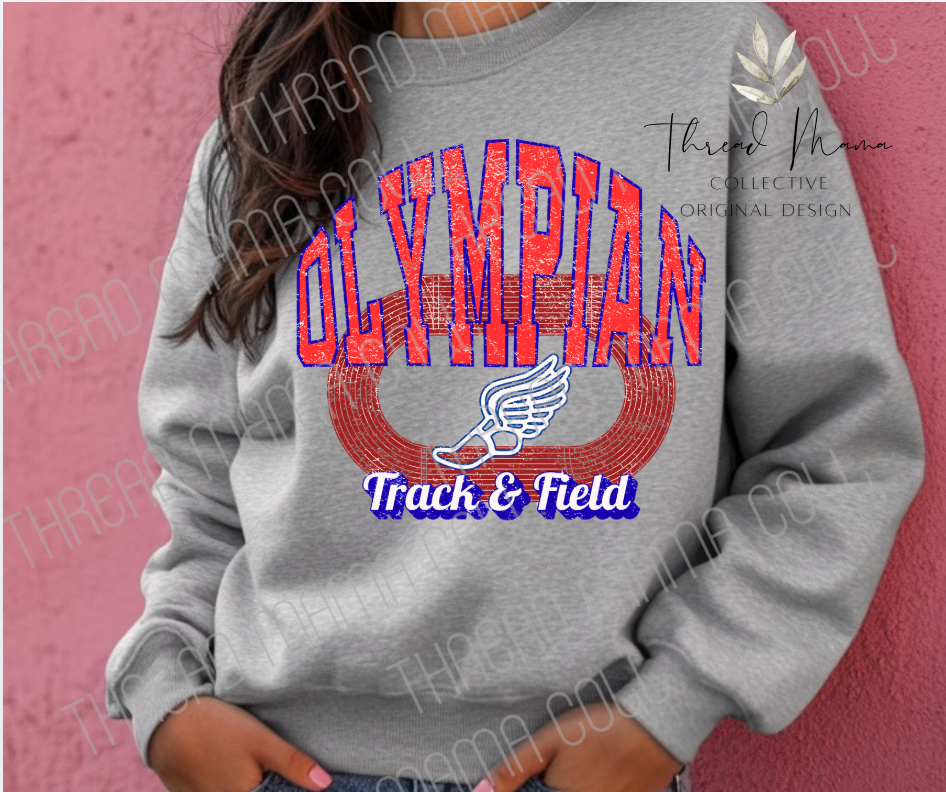 Olympian Track & Field Distressed Tee