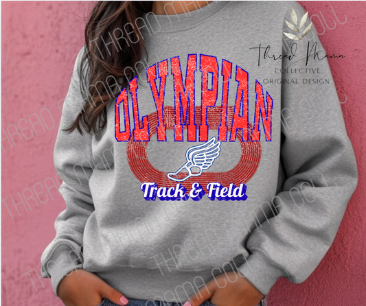 Olympian Track & Field Distressed Tee