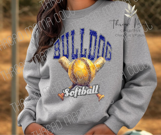 Softball Vintage Distressed Tee