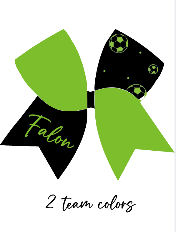 Soccer Custom Hair Bow 26