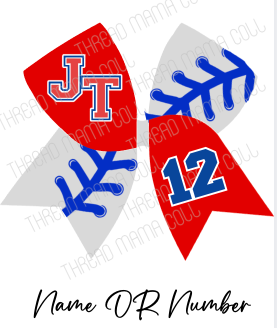 Softball/Baseball Custom Hair Bow 26