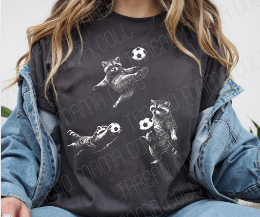 Raccoon Feral Soccer Tee
