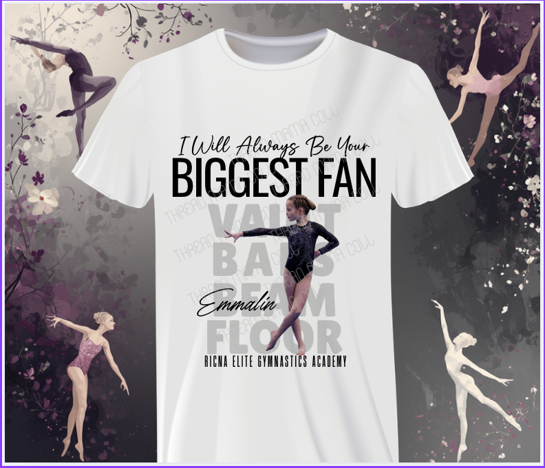 Biggest Fan Gymnastics Mom Tee