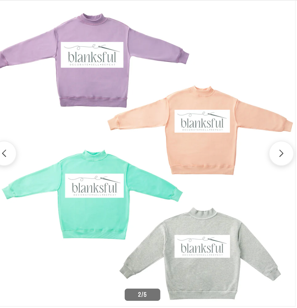 'Teach' Applique Embroidered Mockneck Sweatshirt