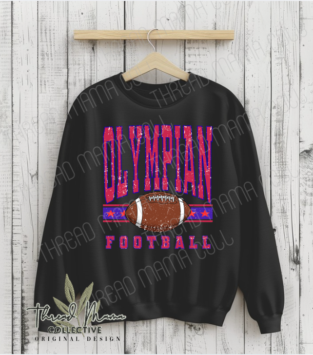 Olympian Football Crewneck Sweatshirt