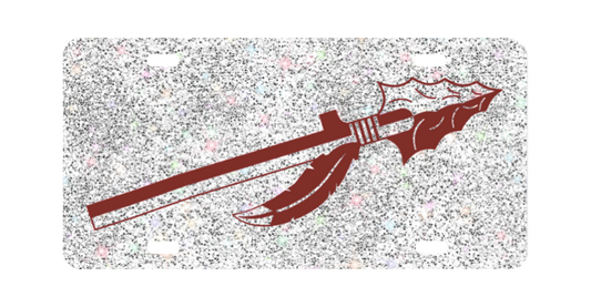 Indians License Plate Glitter